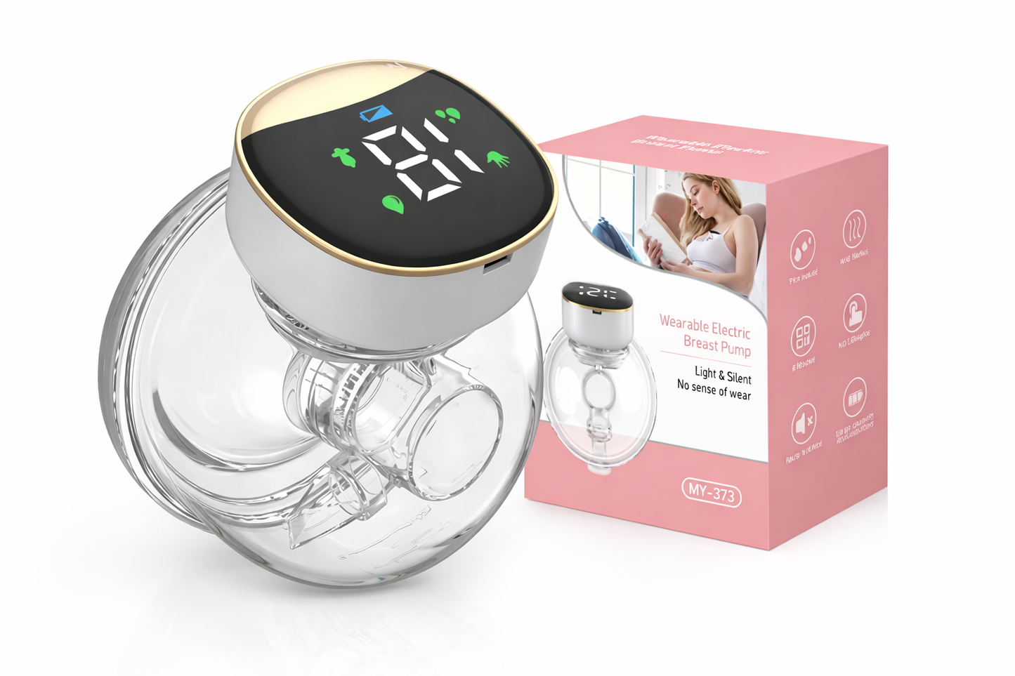 Electric Wearable Breast Pump with With 4 Modes 12 Gears