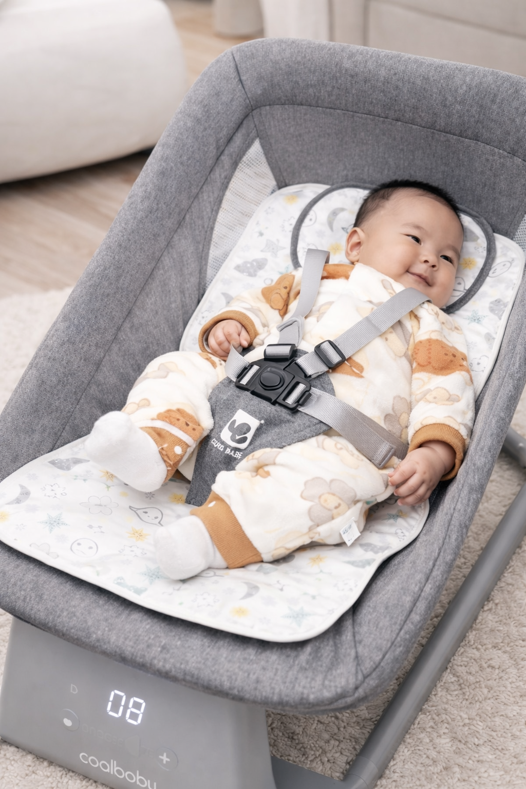 Baby swing Cotton Polyester Blend Swings 4-in-1 Electric Luxury Swing