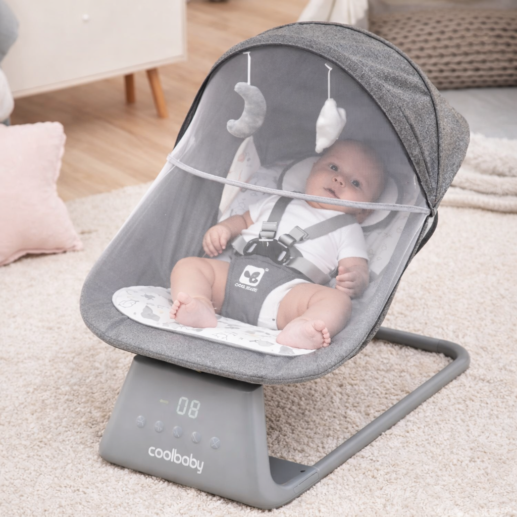Baby swing Cotton Polyester Blend Swings 4-in-1 Electric Luxury Swing